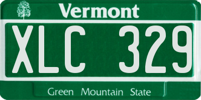 VT license plate XLC329