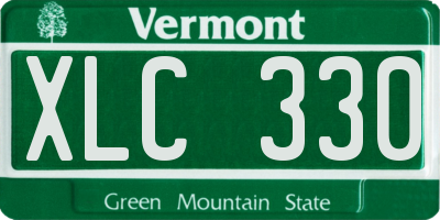 VT license plate XLC330