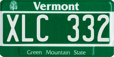 VT license plate XLC332
