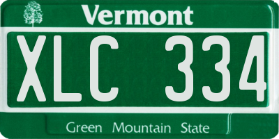 VT license plate XLC334