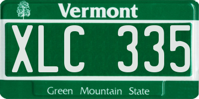 VT license plate XLC335