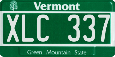 VT license plate XLC337