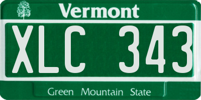 VT license plate XLC343