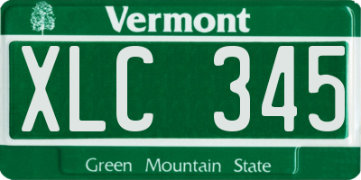 VT license plate XLC345