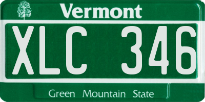 VT license plate XLC346