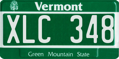 VT license plate XLC348