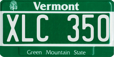 VT license plate XLC350