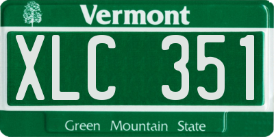 VT license plate XLC351