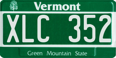 VT license plate XLC352