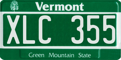 VT license plate XLC355