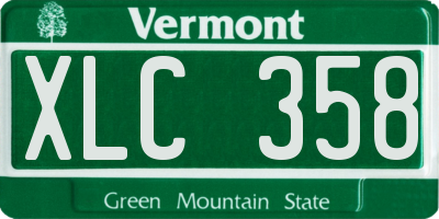 VT license plate XLC358