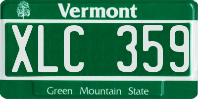 VT license plate XLC359