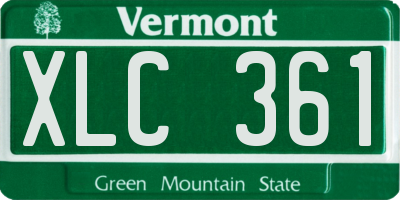 VT license plate XLC361