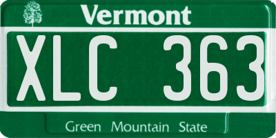 VT license plate XLC363