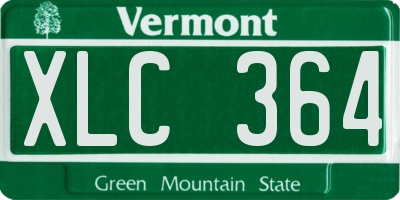 VT license plate XLC364
