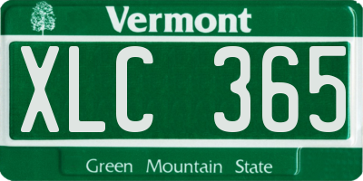 VT license plate XLC365