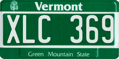 VT license plate XLC369
