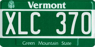 VT license plate XLC370