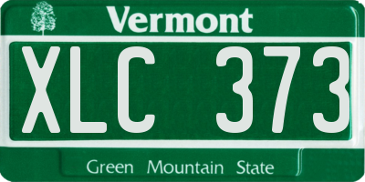 VT license plate XLC373
