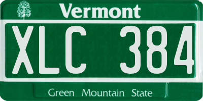 VT license plate XLC384