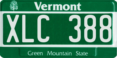 VT license plate XLC388