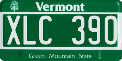 VT license plate XLC390