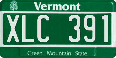 VT license plate XLC391