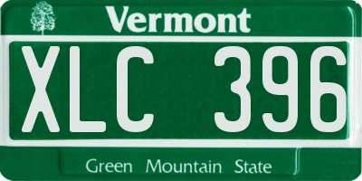 VT license plate XLC396