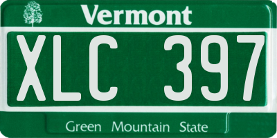 VT license plate XLC397