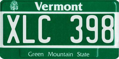VT license plate XLC398