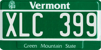 VT license plate XLC399