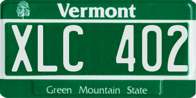 VT license plate XLC402