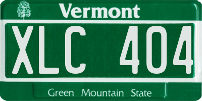 VT license plate XLC404
