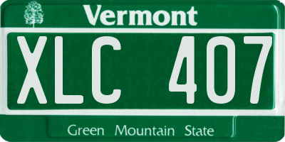 VT license plate XLC407