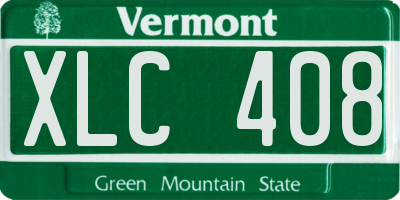 VT license plate XLC408