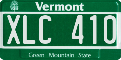 VT license plate XLC410