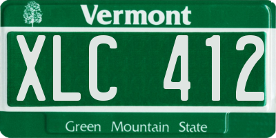 VT license plate XLC412
