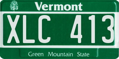 VT license plate XLC413