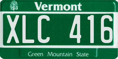 VT license plate XLC416