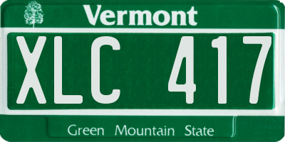 VT license plate XLC417