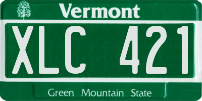 VT license plate XLC421