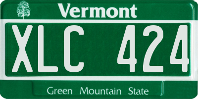 VT license plate XLC424