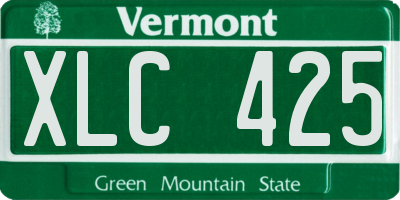 VT license plate XLC425