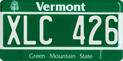 VT license plate XLC426
