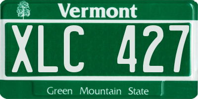 VT license plate XLC427
