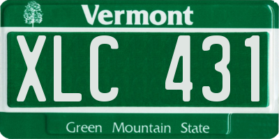 VT license plate XLC431