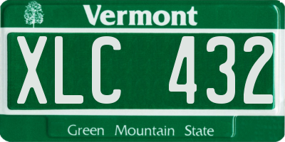 VT license plate XLC432