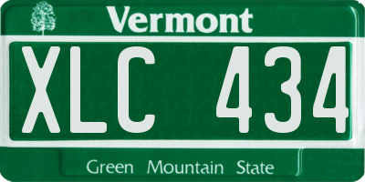 VT license plate XLC434