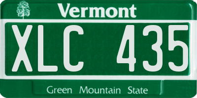 VT license plate XLC435