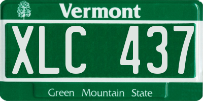 VT license plate XLC437